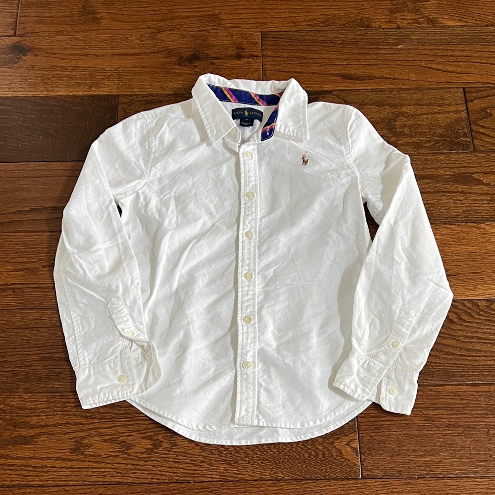 Ralph Lauren Girls Button Down Shirt Sz12